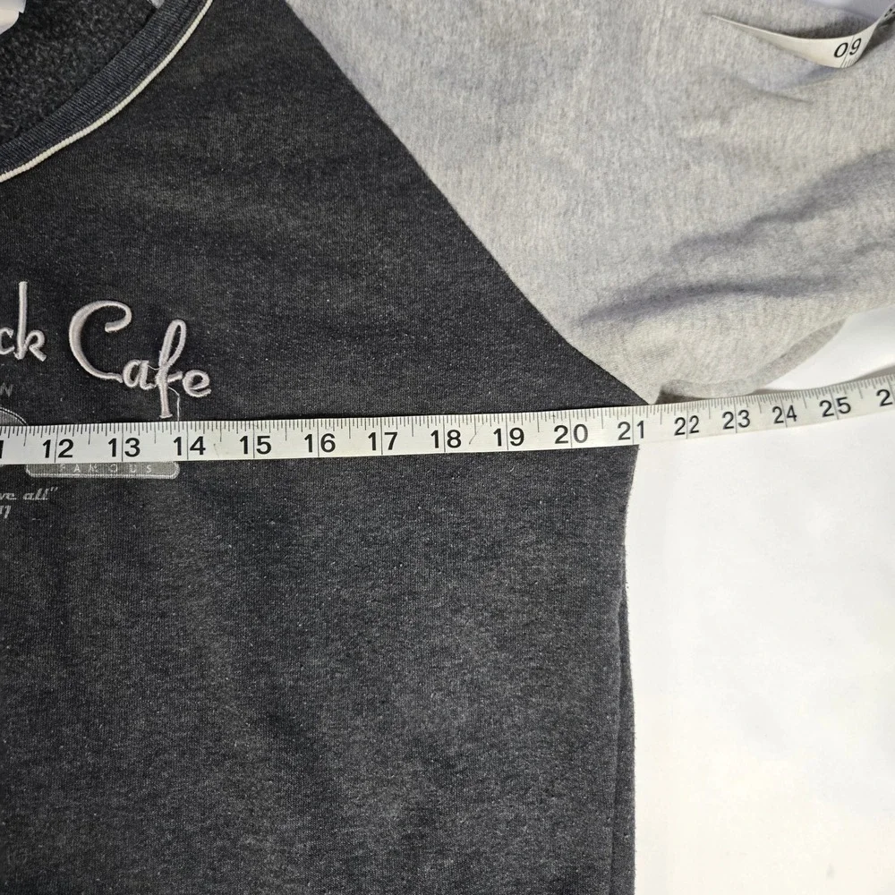 Vintage 90s Hard Rock Cafe San Juan V-Neck Sweatshirt Pullover Med Made in USA‎